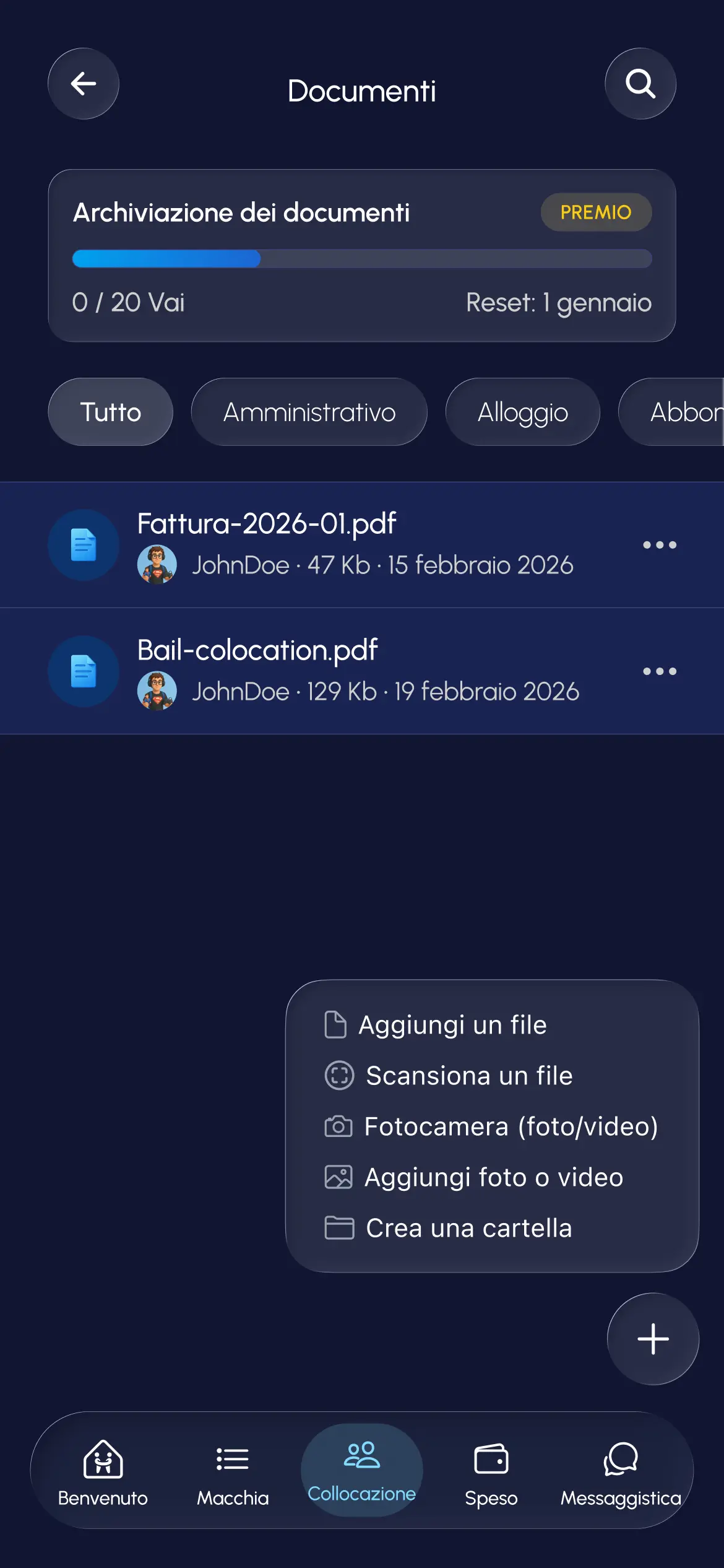 Scheda Documenti