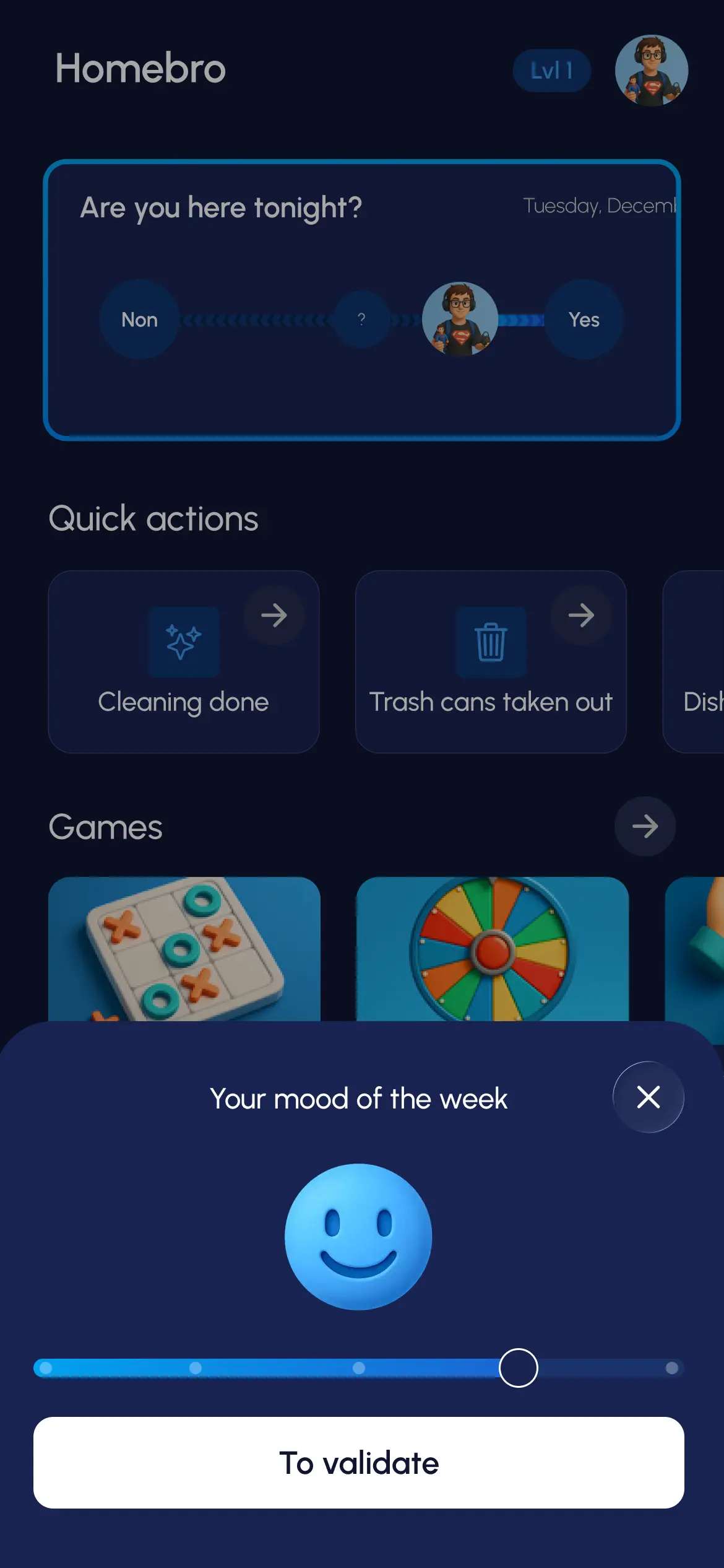 Gamifications tab