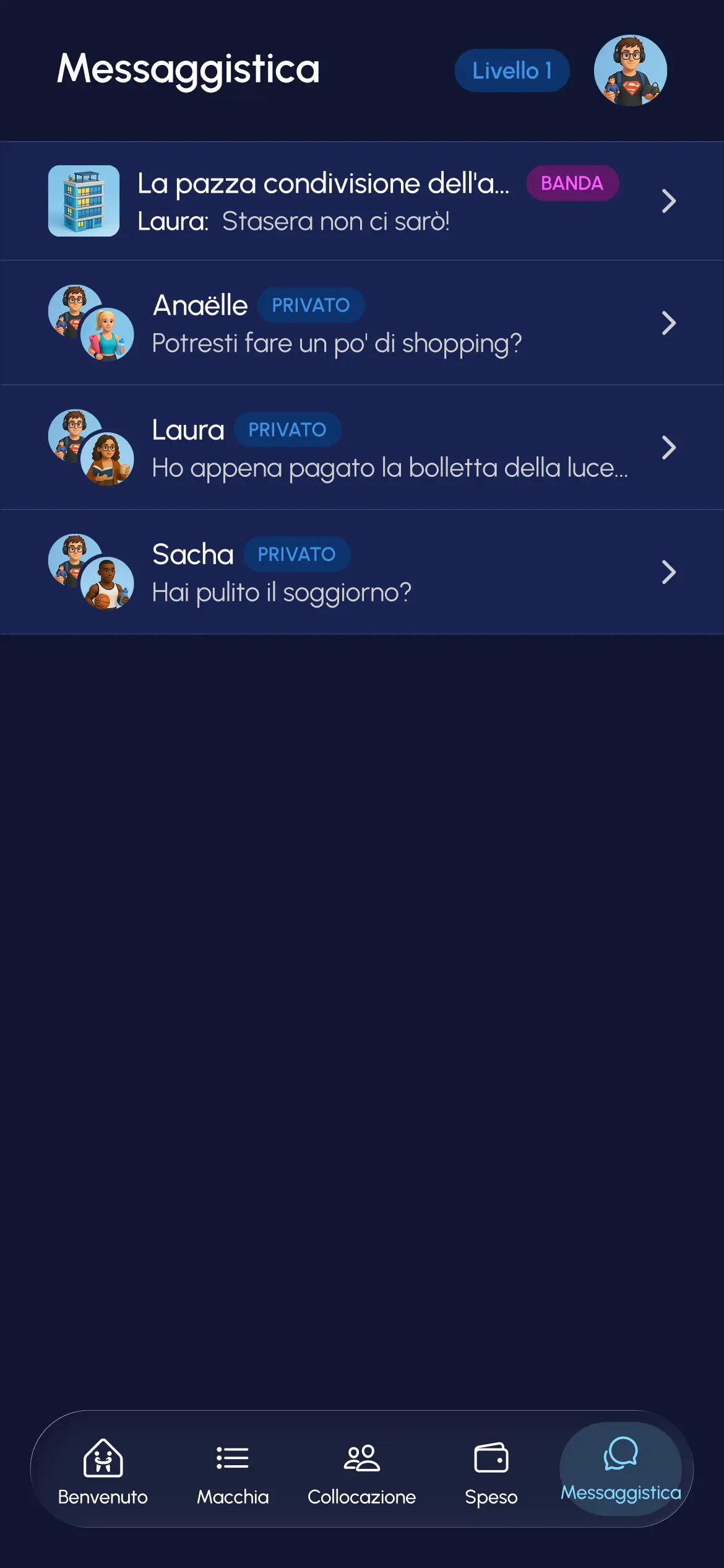 Scheda Messaggi