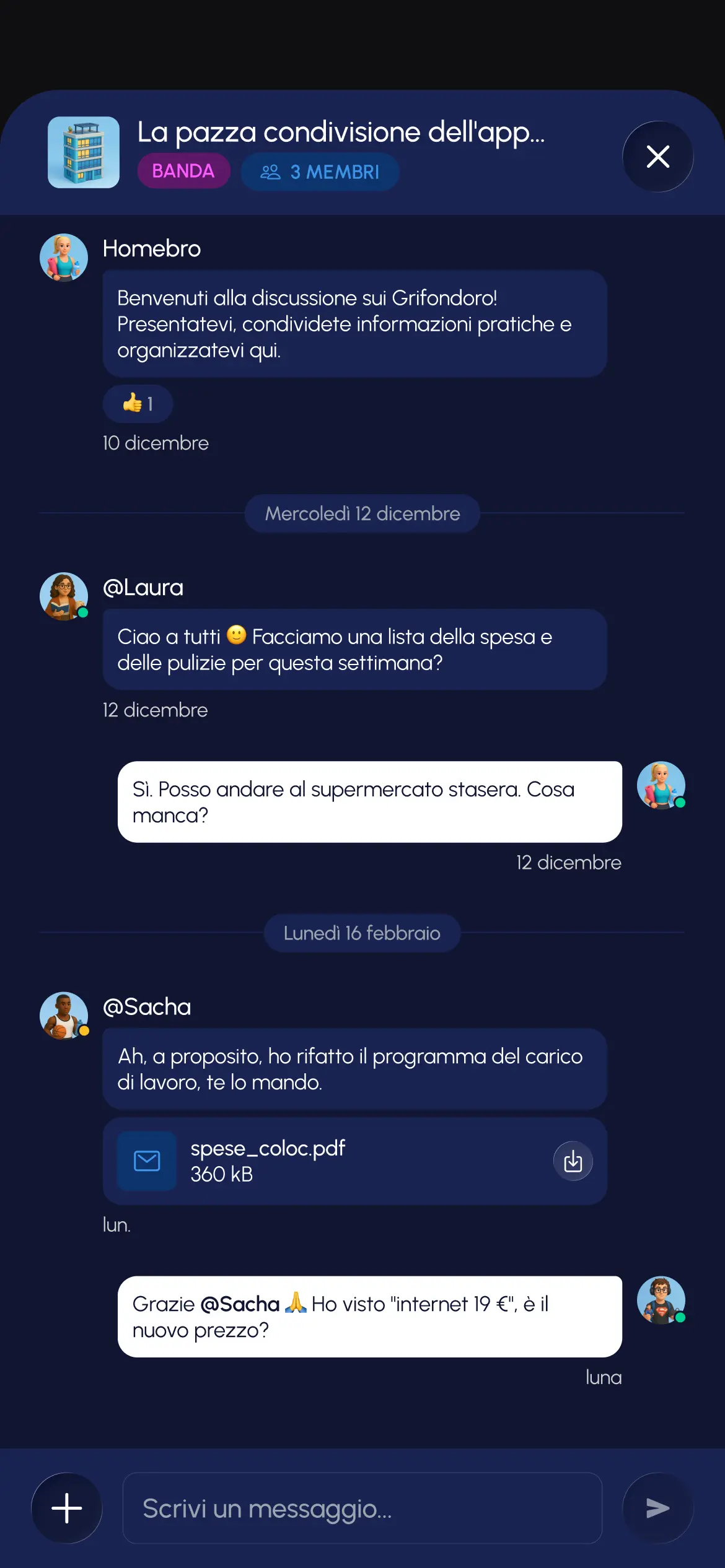 Scheda Messaggi
