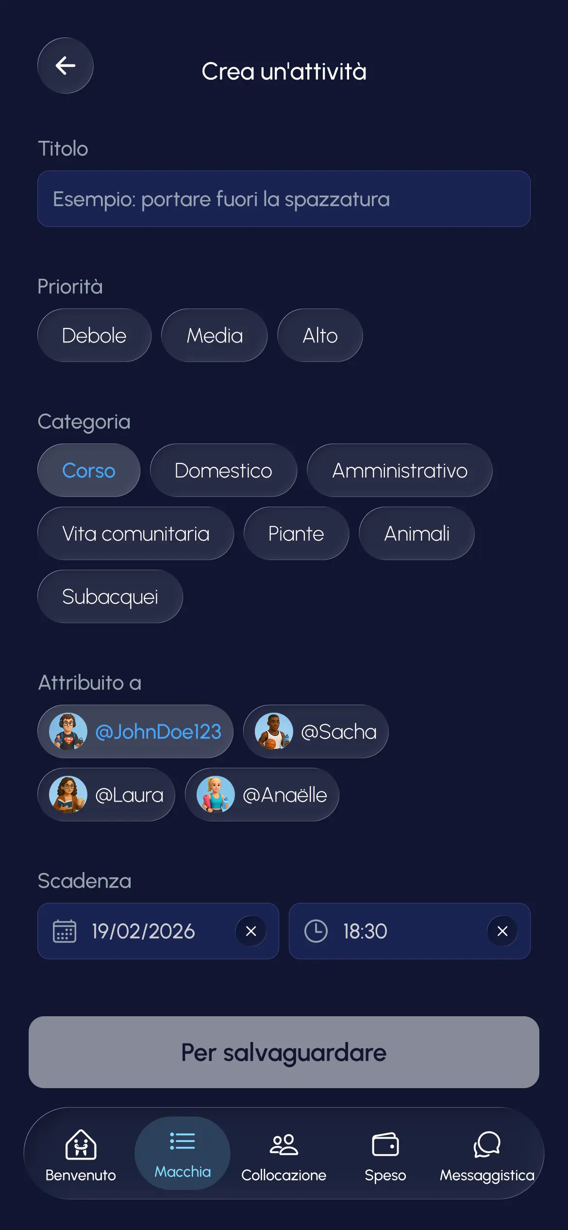 Scheda Attività