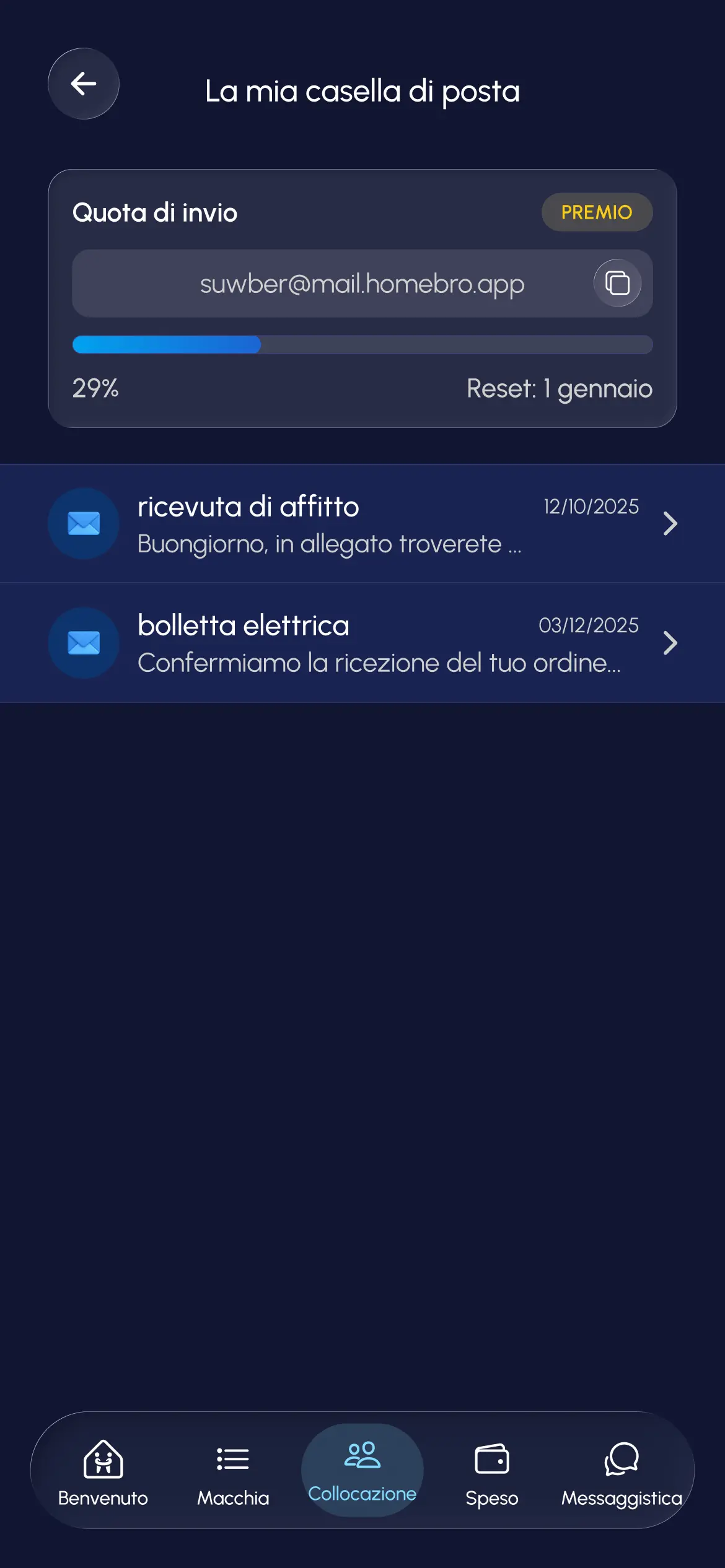 Pagina casa - App Homebro