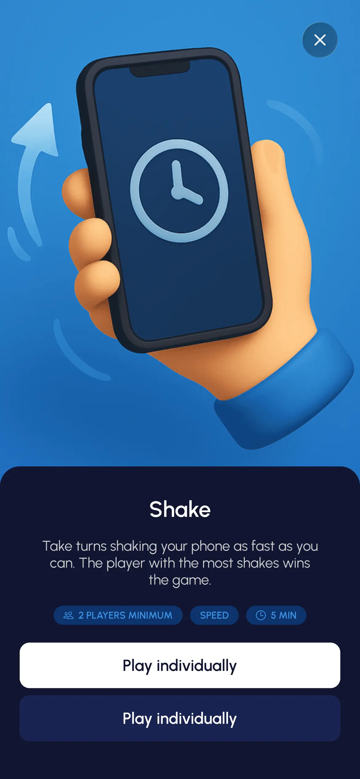 Shake game – Homebro app