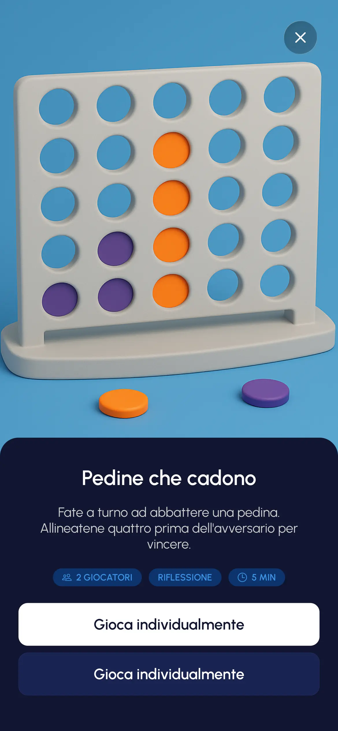 Pagina gioco Memory - App Homebro