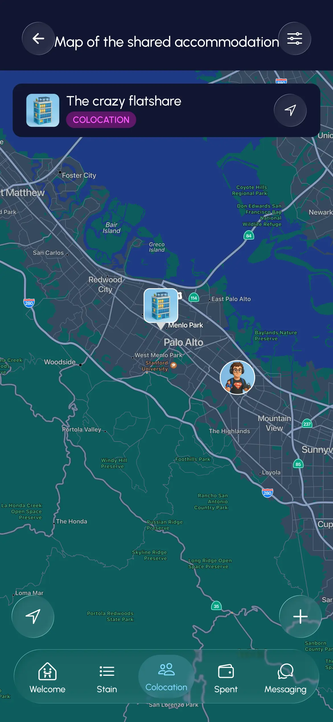 Map page – Homebro app